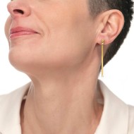 Orecchino pendente con catena snake