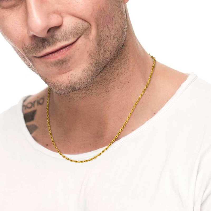 OSTAN Collana Da Uomo Donna Catena Di Corda Intrecciata Collegamento In