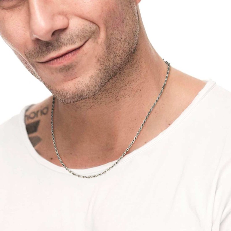 COLLANA CATENA A CORDA SPESSORE 2 MM