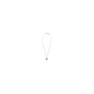 COLLANA CON CZ BIANCHI E SFERE CON PEND ROSA CON CRIST COLLANA CON CZ BIANCHI E SFERE CON PEND ROSA CON CRIST