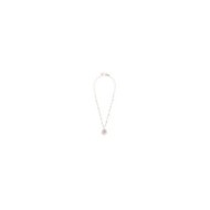 COLLANA CON CZ BIANCHI E SFERE CON PEND ROSA CON CRIST COLLANA CON CZ BIANCHI E SFERE CON PEND ROSA CON CRIST