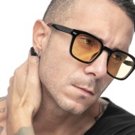 OR ACC MONO CERCHIO CON CZ BIANCHI E CROCE PENDENTE