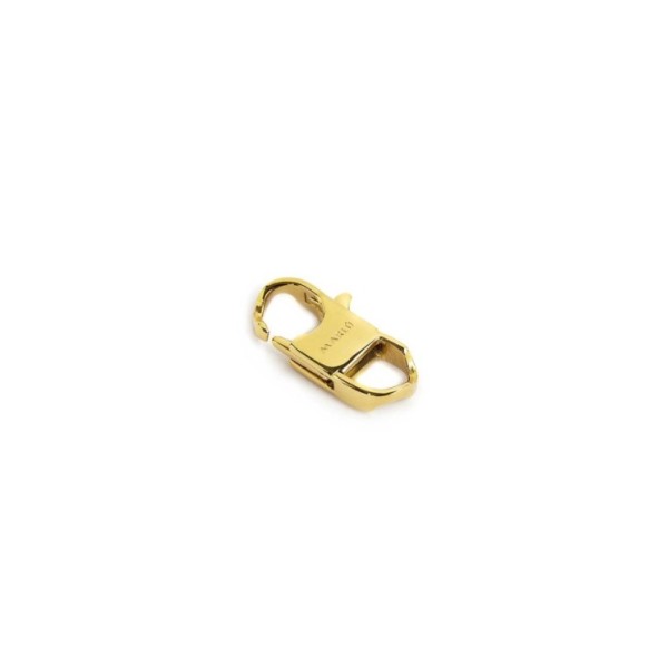 S.STEEL GOLD IP LOCK 22MM S.steel gold ip lock, size 22*8 mm, with on the top logo Marlù by etching.Materials: s.steel, gold