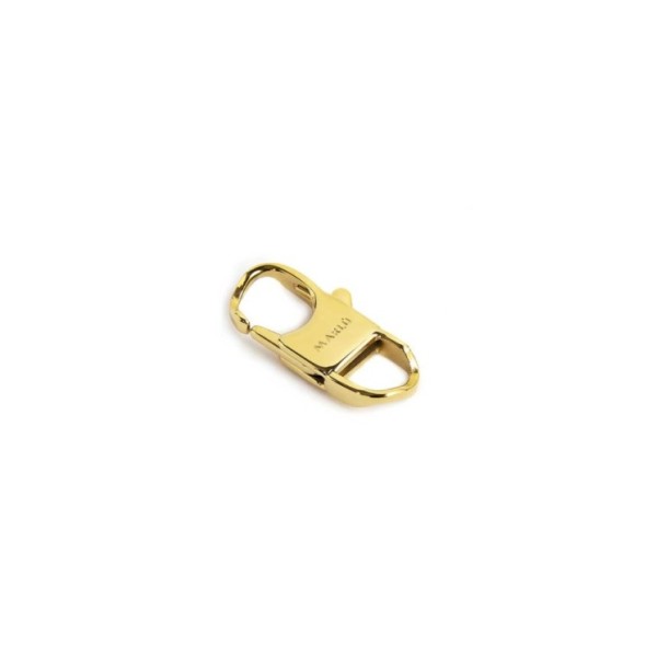 S.STEEL GOLD IP LOCK 25,20MM S.steel gold ip lock, size 25,20*9,40 mm, with on the top logo Marlù by etching.Materials: s.ste