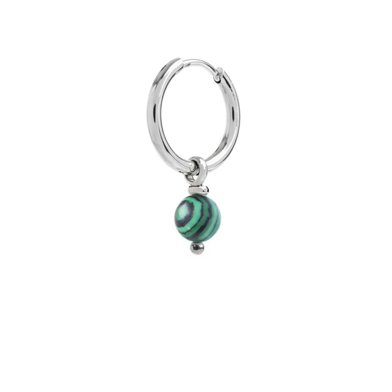 Orecchino a cerchio con sfera pendente Orecchino a cerchio con sfera pendente