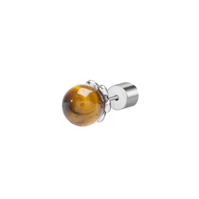 Orecchino a lobo con sfera Orecchino a lobo con sfera