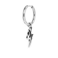 Orecchino a cerchio con fulmine pendente Orecchino a cerchio con fulmine pendente