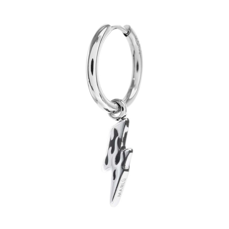 Orecchino a cerchio con fulmine pendente Orecchino a cerchio con fulmine pendente