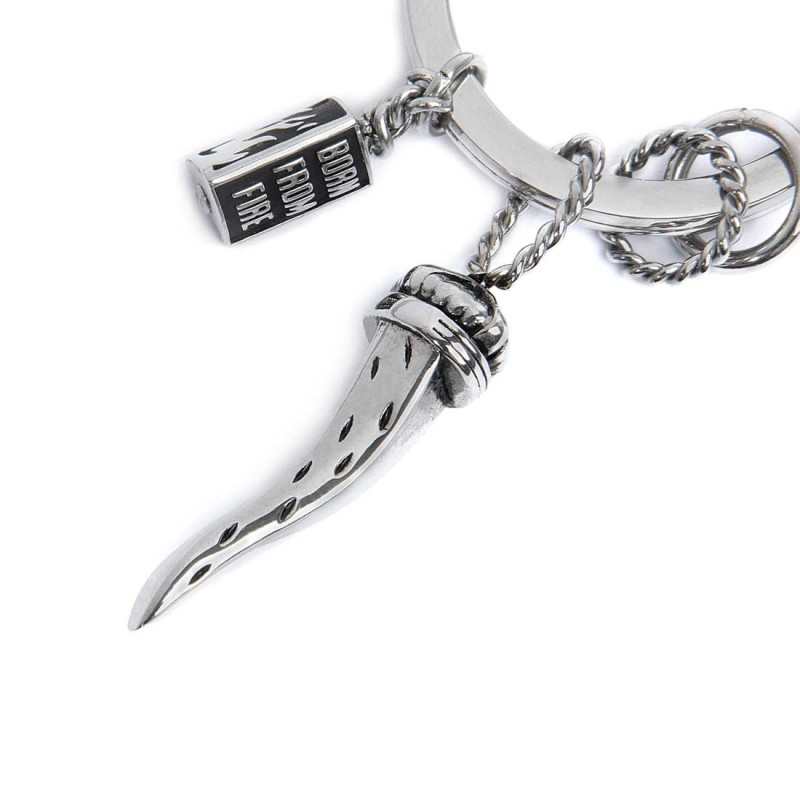 S.STEEL KEYRING HORN PENDANT S.steel keyring 30 mm diameter, 2,70 mm width, 2,70 mm thickness, lasered Marlù logo on the side. S.STEEL KEYRING HORN PENDANT S.steel keyring 30 mm diameter, 2,70 mm width, 2,70 mm thickness, lasered Marlù logo on the side.
