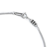 S.STEEL NECKLACE GRUMETTA CHAIN WITH HORN PENDANT S.steel necklace with grumetta chain 2 mm width, 1 mm thickness. S.steel penda