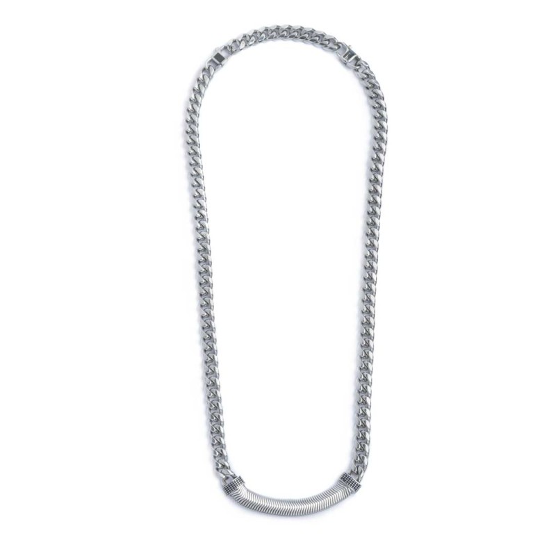 S.S NECKLACE CUBAN CHAIN 8MM WITH FLAT SNAKE CHAIN ELEM. S.steel necklace cuban chain 7,80 mm width, 2,60 mm thickness. In the c S.S NECKLACE CUBAN CHAIN 8MM WITH FLAT SNAKE CHAIN ELEM. S.steel necklace cuban chain 7,80 mm width, 2,60 mm thickness. In the c
