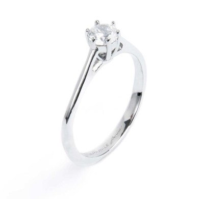 Anello solitario zircone 4,25mm Anello solitario zircone 4,25mm