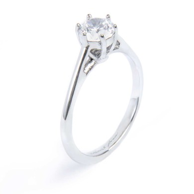 Anello solitario zircone 5,25mm Anello solitario zircone 5,25mm