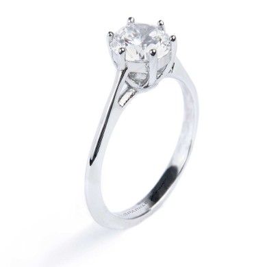 Anello solitario zircone 6,25mm Anello solitario zircone 6,25mm