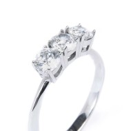 Anello trilogy con zircone 4,25mm Anello trilogy con zircone 4,25mm