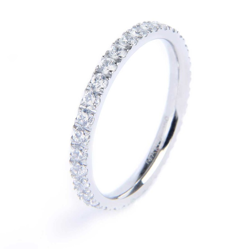 Anello veretta con zirconi 1,7mm Anello veretta con zirconi 1,7mm
