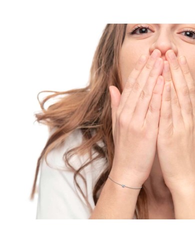 Bracciale catena cutting cross zircone 4,25mm centrale