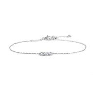 Bracciale catena cutting cross con tre zirconi 3,5mm centrali Bracciale catena cutting cross con tre zirconi 3,5mm centrali