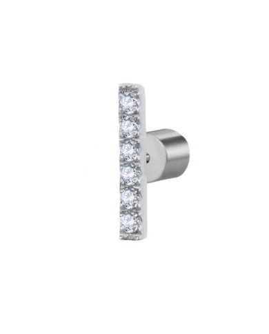 Orecchino a lobo con zirconi