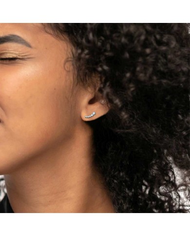 Orecchino a lobo con zirconi