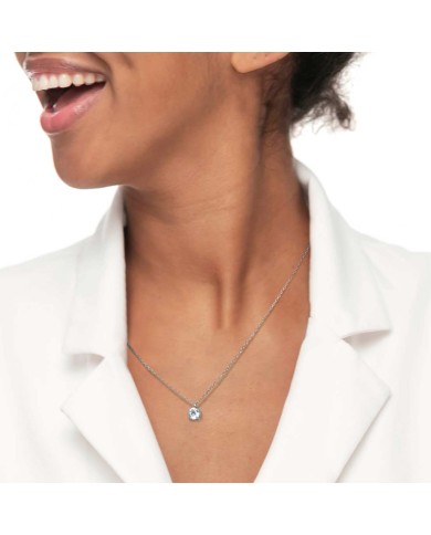 Collana catena cutting cross zircone centrale 5,25mm