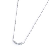 S.STEEL NECKLACE WITH ELEMENT WITH WHITE CZ STONE S.steel necklace with cutting cross chain 1 mm width, 0,20 mm thickness. On th