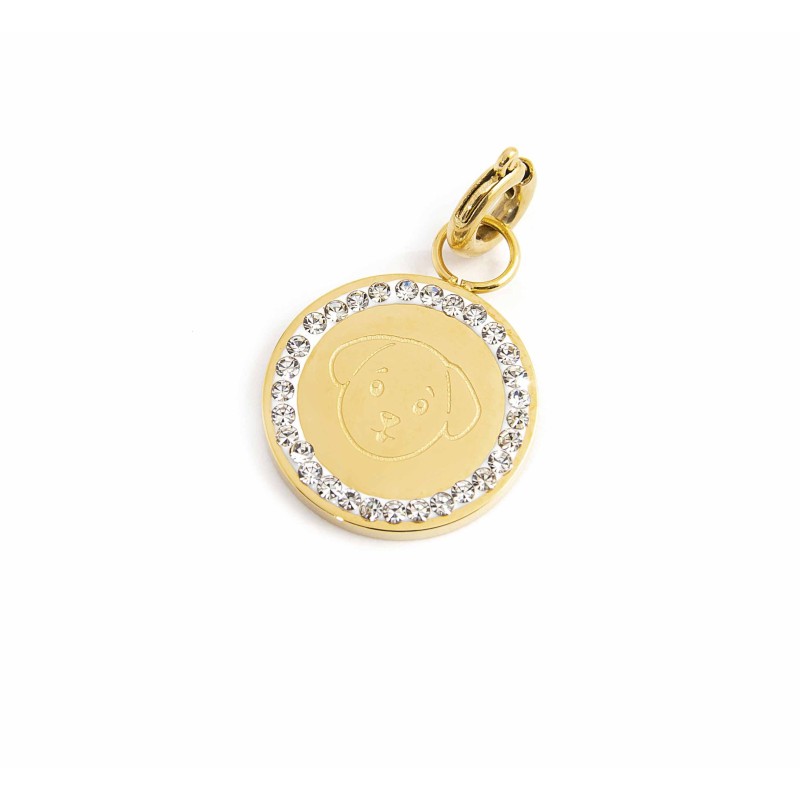 Charm cane con cristalli Charm cane con cristalli