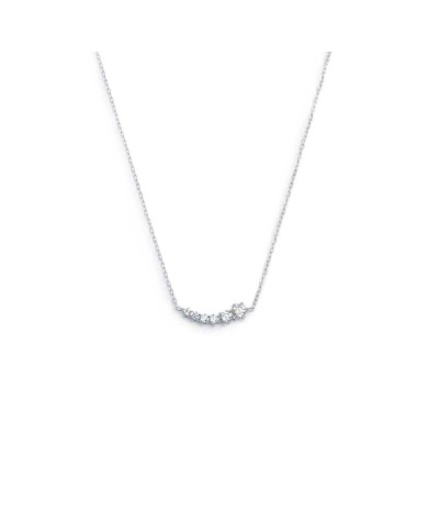 Collana catena cutting cross con zirconi centrali