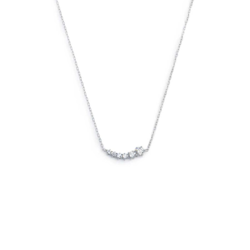 S.STEEL NECKLACE WITH ELEMENT WITH WHITE CZ STONE S.steel necklace with cutting cross chain 1 mm width, 0,20 mm thickness. On th S.STEEL NECKLACE WITH ELEMENT WITH WHITE CZ STONE S.steel necklace with cutting cross chain 1 mm width, 0,20 mm thickness. On th