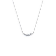 S.STEEL NECKLACE WITH ELEMENT WITH WHITE CZ STONE S.steel necklace with cutting cross chain 1 mm width, 0,20 mm thickness. On th