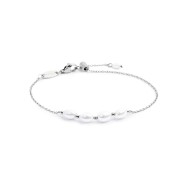 Bracciale catena cross con perle ovali