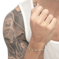 Bracciale catena con perle irregolari