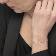 Bracciale catena con perle irregolari