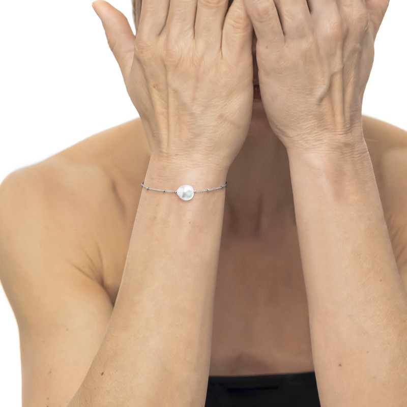 BR ACC CAT GRUMETTA CON SFERE E PERLA IRR.