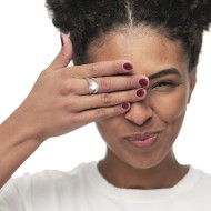 Anello a doppia fascia con perla Anello a doppia fascia con perla
