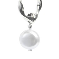 OR ACC MONO CERCHIO RITORTO D1,4CM CON PERLA IRR. PEND