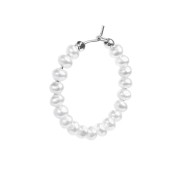 Orecchino a cerchio con perle irregolari Orecchino a cerchio con perle irregolari