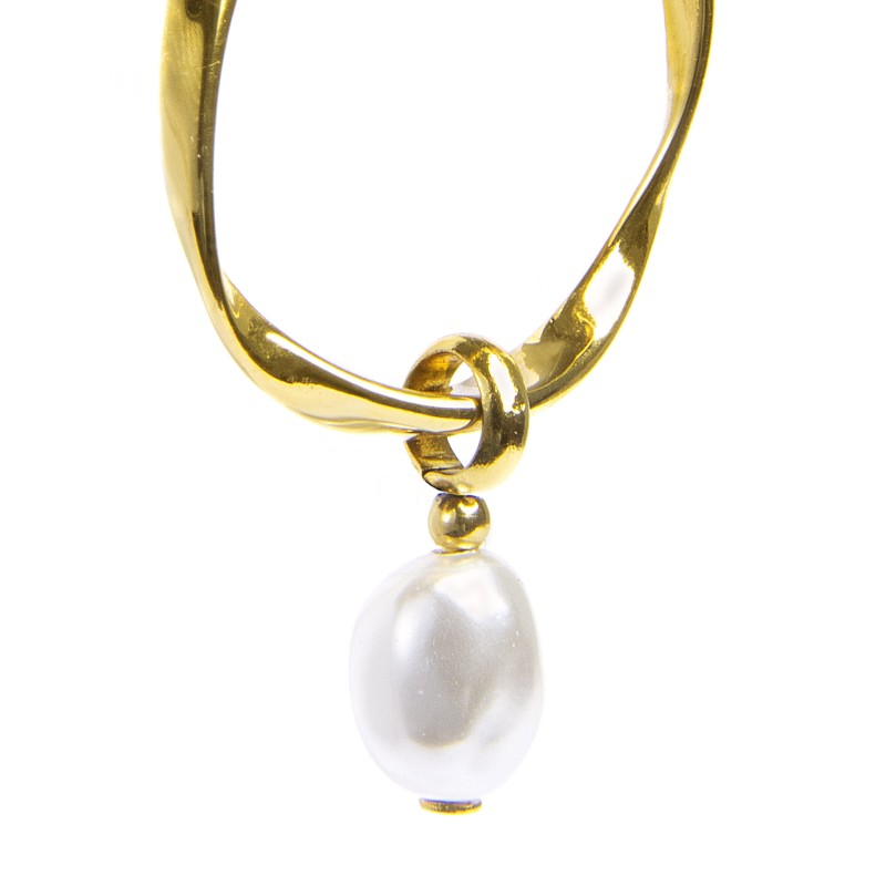 OR ACC MONO CERCHIO CON PERLA OVALE PEND OR ACC MONO CERCHIO CON PERLA OVALE PEND