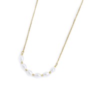 COLLANA ACC CAT CON CENTRALE CON PERLE OVALI