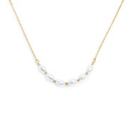 COLLANA ACC CAT CON CENTRALE CON PERLE OVALI