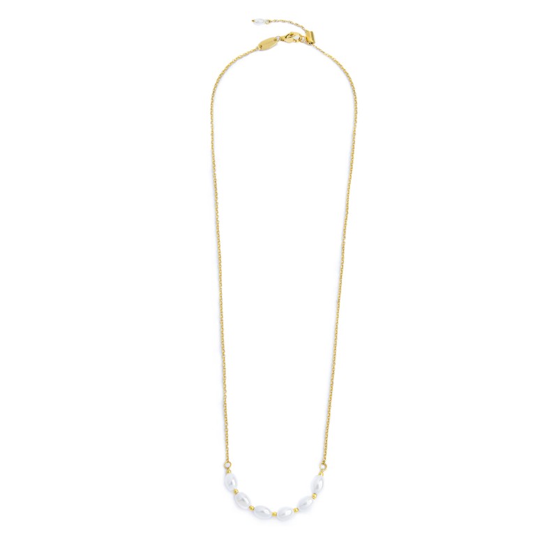 COLLANA ACC CAT CON CENTRALE CON PERLE OVALI