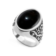 PIASTRINA OVALE PIETRA COMPOSITA BOMBATA