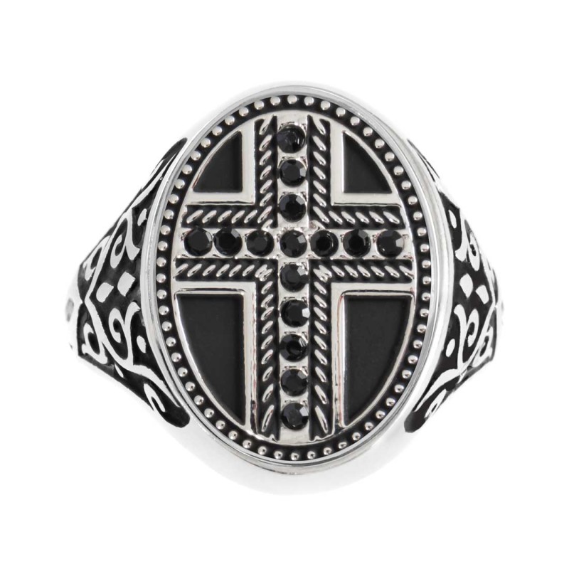 Piastrina ovale croce changy