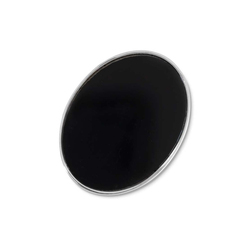MAT S.STEEL OVAL PLATE BLACK ENAMEL Mat s.steel oval plate 15,30*20 mm, 1,50 mm thickness, on the front side black enamel, on th MAT S.STEEL OVAL PLATE BLACK ENAMEL Mat s.steel oval plate 15,30*20 mm, 1,50 mm thickness, on the front side black enamel, on th