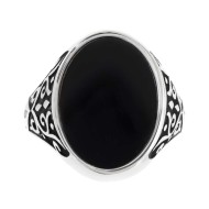 MAT S.STEEL OVAL PLATE BLACK ENAMEL Mat s.steel oval plate 15,30*20 mm, 1,50 mm thickness, on the front side black enamel, on th