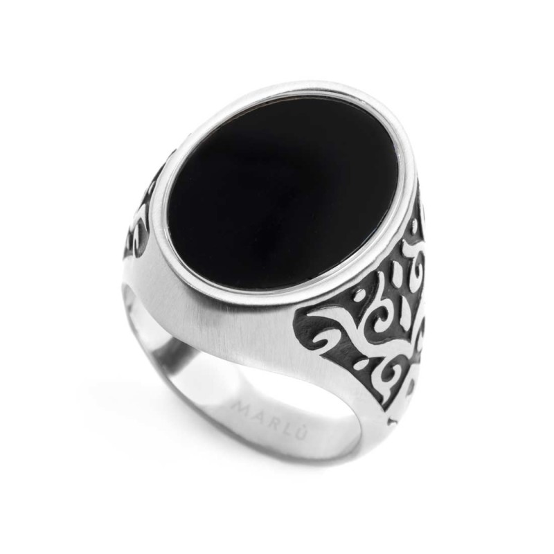 Piastrina ovale smalto nero changy Piastrina ovale smalto nero changy