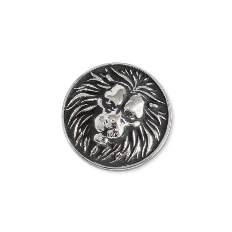 S.STEEL ROUND LION PLATE Polished s.steel round plate 16,20 mm diameter, 3,50 mm thickness. On the front side lion in relief by S.STEEL ROUND LION PLATE Polished s.steel round plate 16,20 mm diameter, 3,50 mm thickness. On the front side lion in relief by
