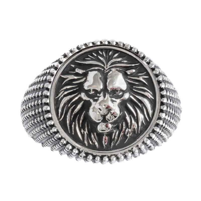 S.STEEL ROUND LION PLATE Polished s.steel round plate 16,20 mm diameter, 3,50 mm thickness. On the front side lion in relief by