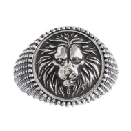 S.STEEL ROUND LION PLATE Polished s.steel round plate 16,20 mm diameter, 3,50 mm thickness. On the front side lion in relief by