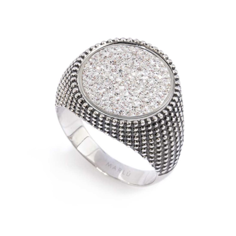 PIASTRTINA TONDA CON CRISTALLI